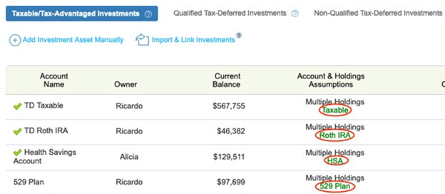 Comprehensive Financial Planning: Investment Asssets